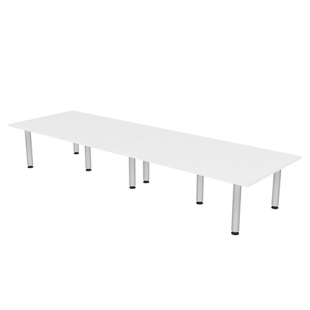 Skutchi Designs 45 in W, 144 in L, 29 in H, Engineered Wood Top, White HAR-REC-48143-PT-09